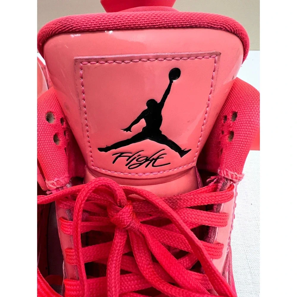 Nike Air Jordan 4 Retro NRG Hot Punch Womens 9 Pink Good AQ9128-600 Patent
